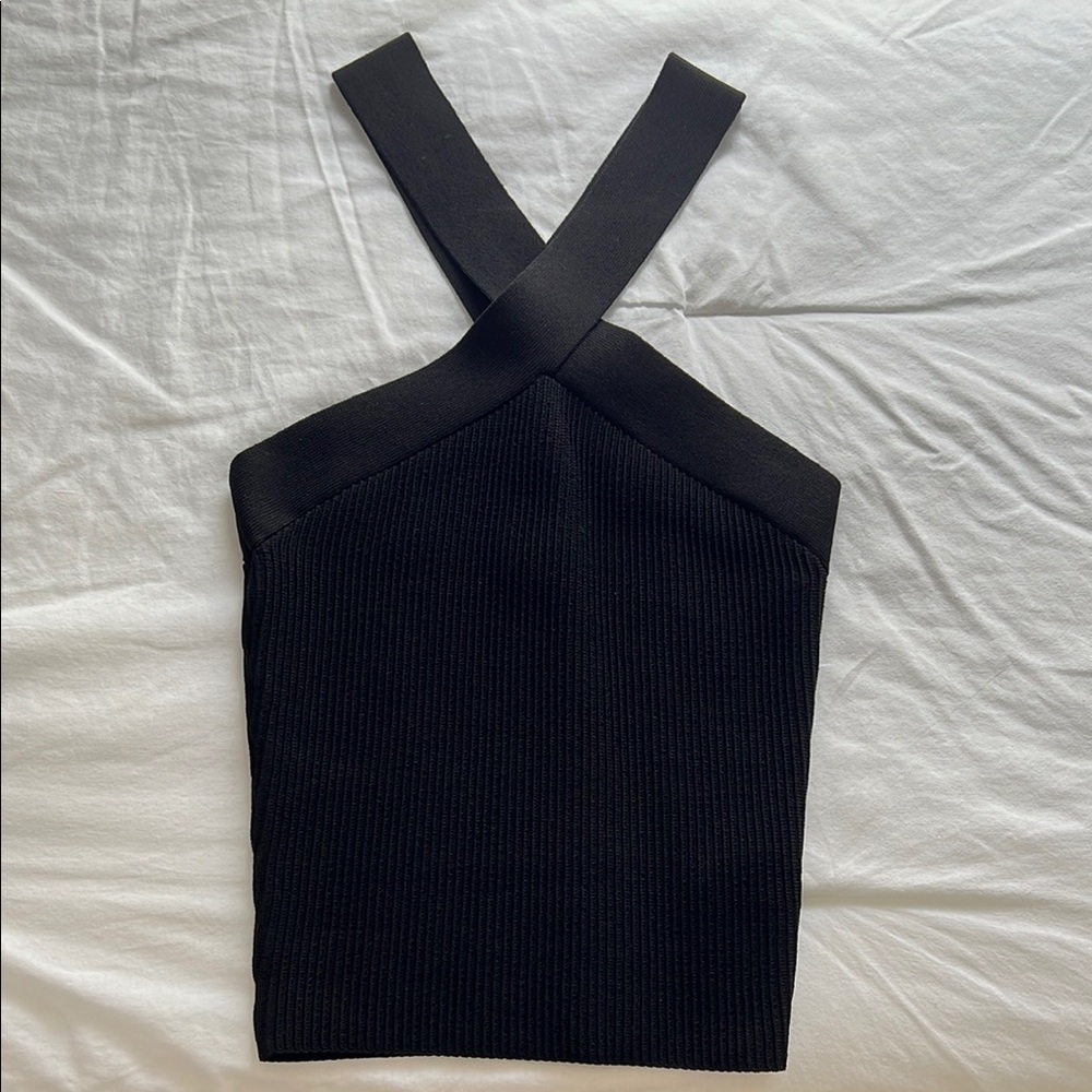 Aritzia Black Ribbed Tank Top